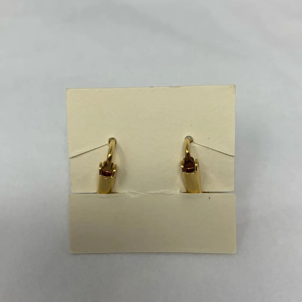 Vintage Avon Gold Tone Mother of Pearl Rhinestone Clip On Earrings Bridal